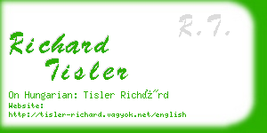 richard tisler business card